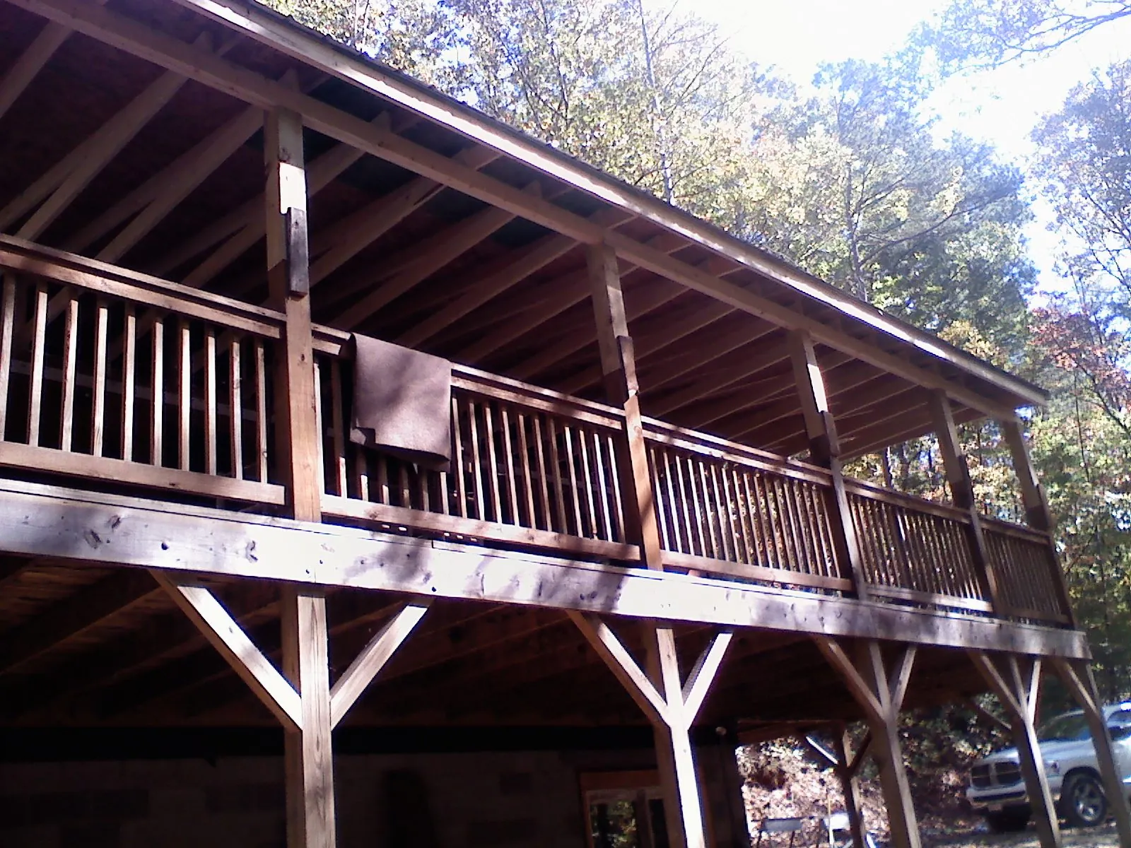 Timber framing under a new elevated porch and deck — Roof Leak Repair in Fishkill by Roofing Brothers